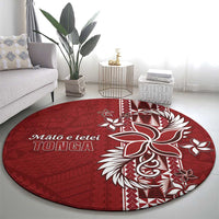 Tonga Language Week Round Carpet Malo e Lelei Kupesi Ngatu Pattern