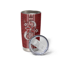Tonga Language Week Tumbler Cup Malo e Lelei Kupesi Ngatu Pattern LT05 - Polynesian Pride