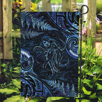 Aotearoa New Zealand Octopus Garden Flag Silver Fern Maori Pattern LT05 Garden Flag Blue - Polynesian Pride