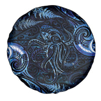 Aotearoa New Zealand Octopus Spare Tire Cover Silver Fern Maori Pattern