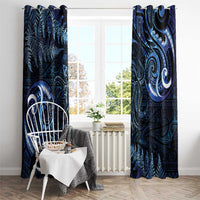 Aotearoa New Zealand Octopus Window Curtain Silver Fern Maori Pattern LT05 - Polynesian Pride