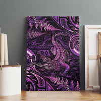 Aotearoa New Zealand Crocodile Canvas Wall Art Silver Fern Maori Pattern LT05 - Polynesian Pride