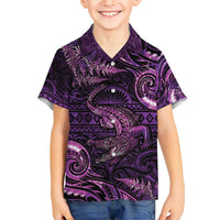 Aotearoa New Zealand Crocodile Hawaiian Shirt Silver Fern Maori Pattern LT05 - Polynesian Pride