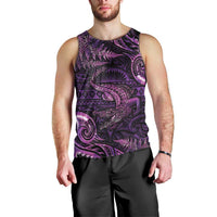 Aotearoa New Zealand Crocodile Men Tank Top Silver Fern Maori Pattern
