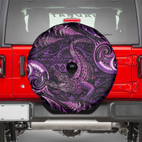Aotearoa New Zealand Crocodile Spare Tire Cover Silver Fern Maori Pattern LT05 - Polynesian Pride