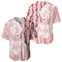 Samoa Teuila Baseball Jersey Pink Samoan Siapo Motifs