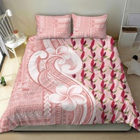 Samoa Teuila Bedding Set Pink Samoan Siapo Motifs