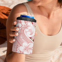 Samoa Teuila 4 in 1 Can Cooler Tumbler Pink Samoan Siapo Motifs