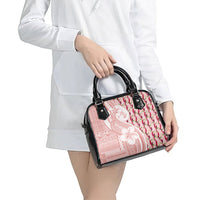 Samoa Teuila Shoulder Handbag Pink Samoan Siapo Motifs