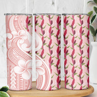 Samoa Teuila Skinny Tumbler Pink Samoan Siapo Motifs