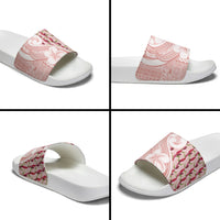 Samoa Teuila Slide Sandals Pink Samoan Siapo Motifs