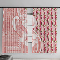 Samoa Teuila Window Curtain Pink Samoan Siapo Motifs