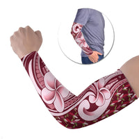 Samoa Teuila Arm Sleeves Maroon Samoan Siapo Motifs