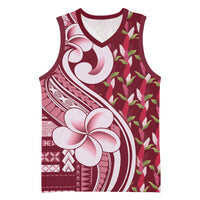 Samoa Teuila Basketball Jersey Maroon Samoan Siapo Motifs