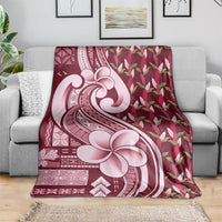 Samoa Teuila Blanket Maroon Samoan Siapo Motifs