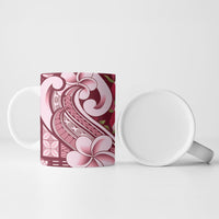 Samoa Teuila Ceramic Mug Maroon Samoan Siapo Motifs