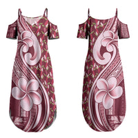 Samoa Teuila Couples Matching Summer Maxi Dress and Hawaiian Shirt Maroon Samoan Siapo Motifs LT05 - Polynesian Pride