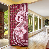 Samoa Teuila Door Cover Maroon Samoan Siapo Motifs