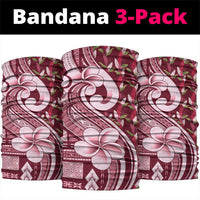 Samoa Teuila Neck Gaiter Maroon Samoan Siapo Motifs