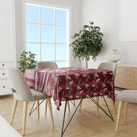 Samoa Teuila Tablecloth Maroon Samoan Siapo Motifs