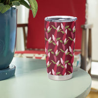 Samoa Teuila Tumbler Cup Maroon Samoan Siapo Motifs