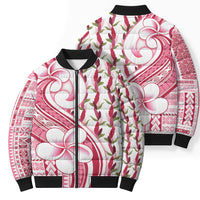 Samoa Teuila Bomber Puffer Jacket White Samoan Siapo Motifs