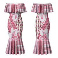 Samoa Teuila Couples Matching Mermaid Dress and Hawaiian Shirt White Samoan Siapo Motifs LT05 - Polynesian Pride