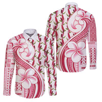 Samoa Teuila Family Matching Puletasi and Hawaiian Shirt White Samoan Siapo Motifs LT05 Dad's Shirt - Long Sleeve White - Polynesian Pride