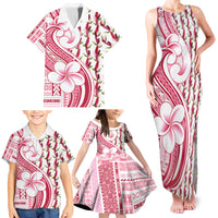 Samoa Teuila Family Matching Tank Maxi Dress and Hawaiian Shirt White Samoan Siapo Motifs