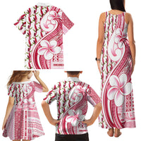Samoa Teuila Family Matching Tank Maxi Dress and Hawaiian Shirt White Samoan Siapo Motifs LT05 Mom's Dress White - Polynesian Pride