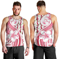 Samoa Teuila Men Tank Top White Samoan Siapo Motifs