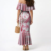 Samoa Teuila Mermaid Dress White Samoan Siapo Motifs LT05 - Polynesian Pride