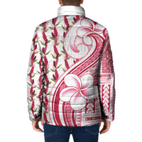 Samoa Teuila Padded Jacket White Samoan Siapo Motifs