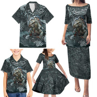 Hawaii Mo'o Lizard God Family Matching Puletasi and Hawaiian Shirt Polynesian Style LT05 - Polynesian Pride
