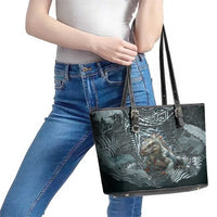 Hawaii Mo'o Lizard God Leather Tote Bag Polynesian Style LT05 - Polynesian Pride