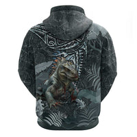 Hawaii Mo'o Lizard God Zip Hoodie Polynesian Style LT05 - Polynesian Pride
