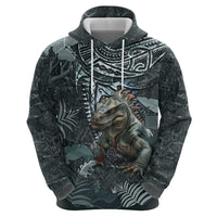 Hawaii Mo'o Lizard God Zip Hoodie Polynesian Style LT05 - Polynesian Pride