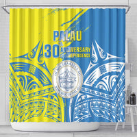 Palau Independence Day Shower Curtain Happy 30th Anniversary