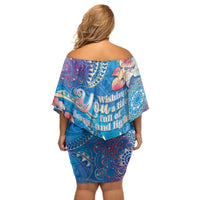 Happy Diwali Festival Off Shoulder Short Dress Diya Lamp Rangoli With Polynesian Pattern LT05 - Polynesian Pride