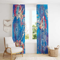 Happy Diwali Festival Window Curtain Diya Lamp Rangoli With Polynesian Pattern LT05 - Polynesian Pride