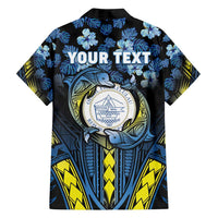 Personalised Palau Family Matching Tank Maxi Dress and Hawaiian Shirt Polynesian Dolphin Tropical Hibiscus Style