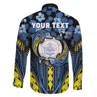 Personalised Palau Family Matching Tank Maxi Dress and Hawaiian Shirt Polynesian Dolphin Tropical Hibiscus Style