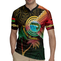 Vanuatu Espiritu Santo Island Rugby Jersey Beach Landscape LT05 - Polynesian Pride