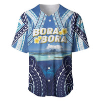Personalised French Polynesia Bora Bora Baseball Jersey Beach Landscape Polynesian Style