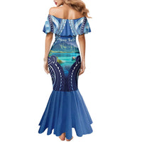 Personalised French Polynesia Bora Bora Mermaid Dress Beach Landscape Polynesian Style
