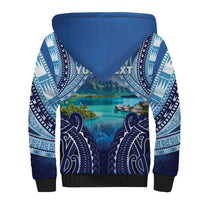 Personalised French Polynesia Bora Bora Sherpa Hoodie Beach Landscape Polynesian Style LT05 - Polynesian Pride