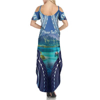 Personalised French Polynesia Bora Bora Summer Maxi Dress Beach Landscape Polynesian Style LT05 - Polynesian Pride