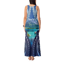 Personalised French Polynesia Bora Bora Tank Maxi Dress Beach Landscape Polynesian Style LT05 - Polynesian Pride