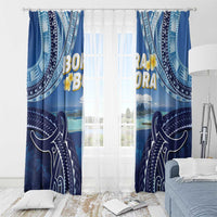 French Polynesia Bora Bora Window Curtain Beach Landscape Polynesian Style LT05 - Polynesian Pride
