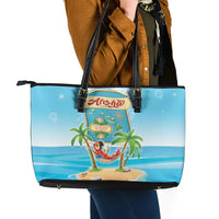 Aloha Hawaii Leather Tote Bag Funny Macaw Parrot Tropical Vibe LT05 - Polynesian Pride